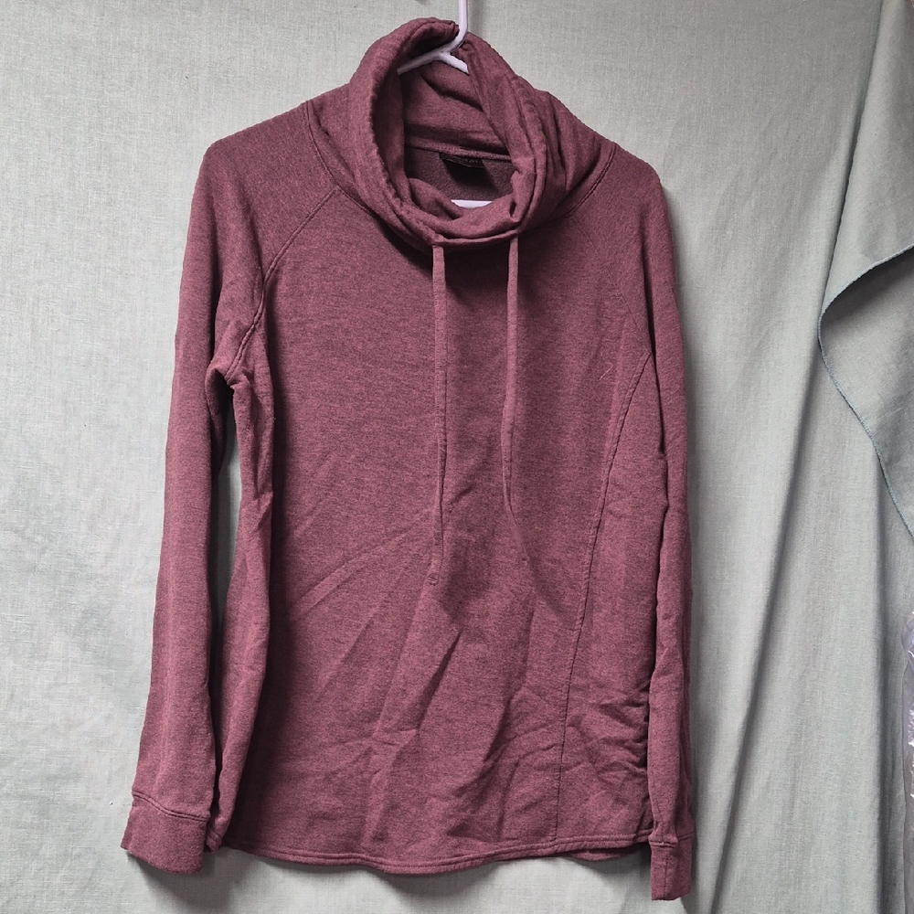 32 Degrees Women's Cowl Neck Sweater - Burgundy Pre-owned L
